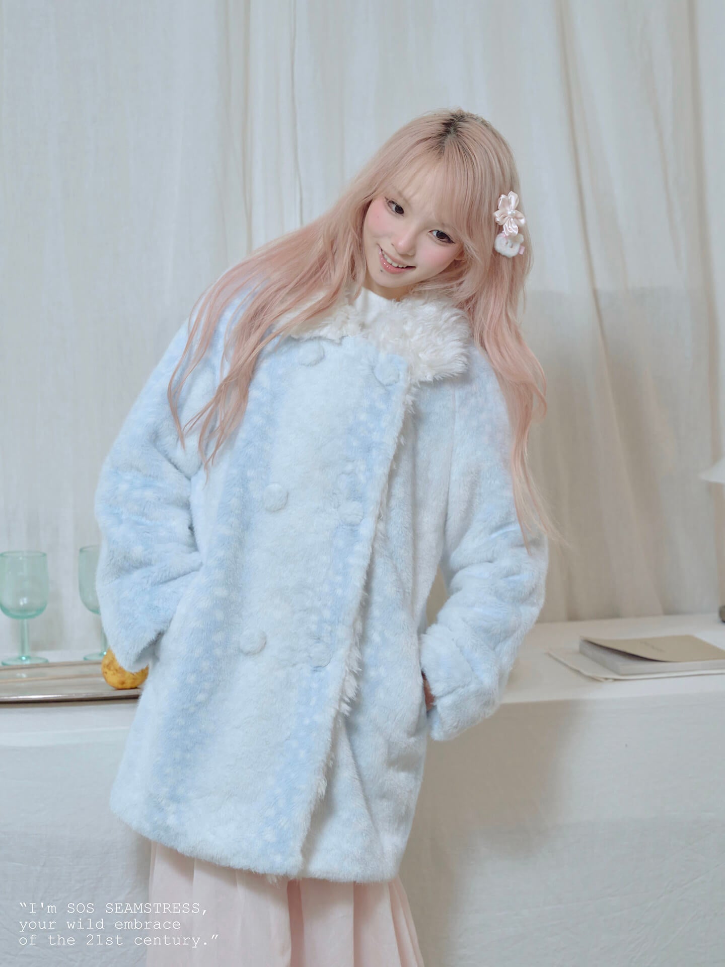 Frosty Mist Faux Fur Coat