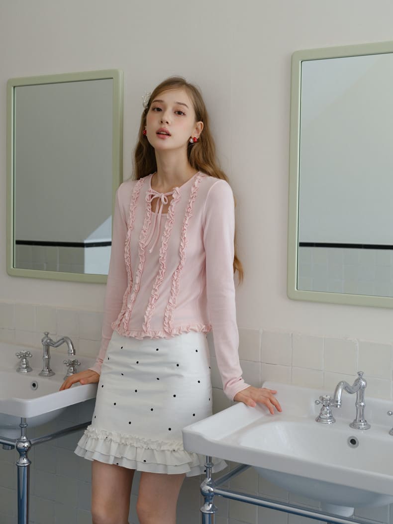 Romantic Sheer Back Ribbon Top