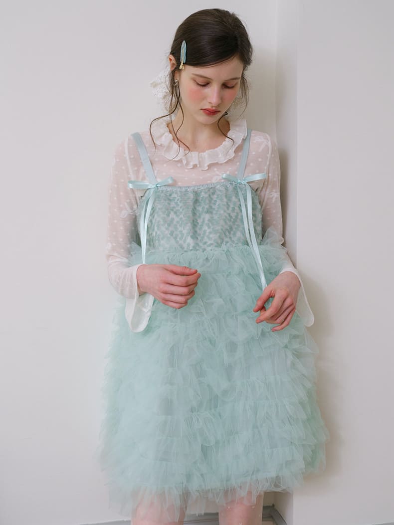 Elegant Sequin Tulle Camisole Dress