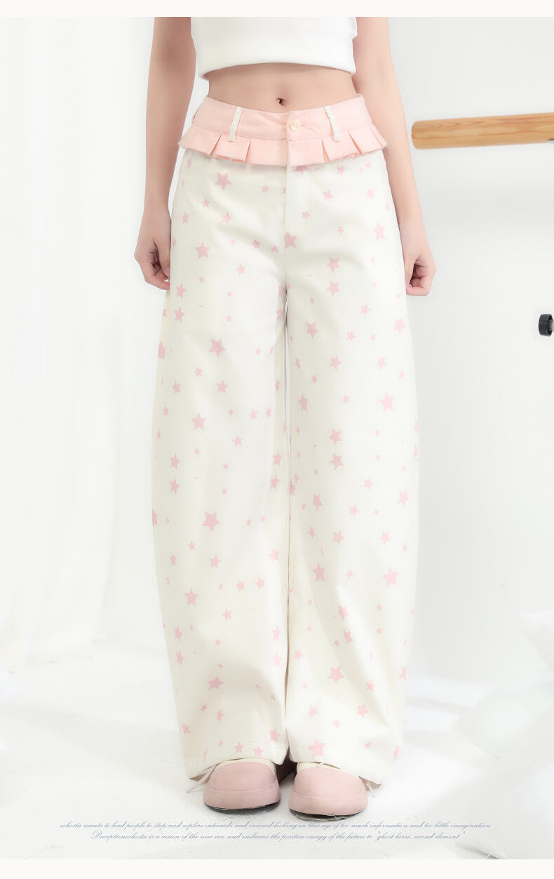 Candy Sky Star Print Pants