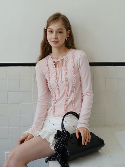 Romantic Sheer Back Ribbon Top