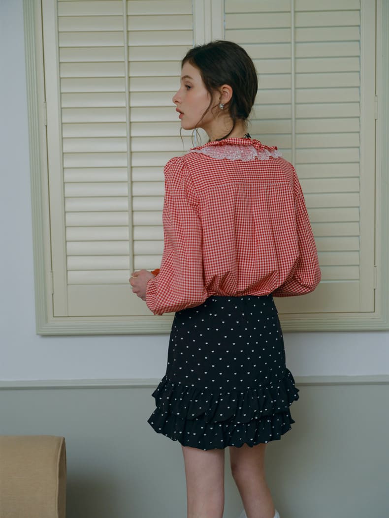 公式】Heart Dot Frill Mini Skirt - Fantage（ファンテージ