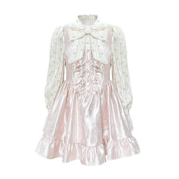 Elegant Rose Bowtie Dress