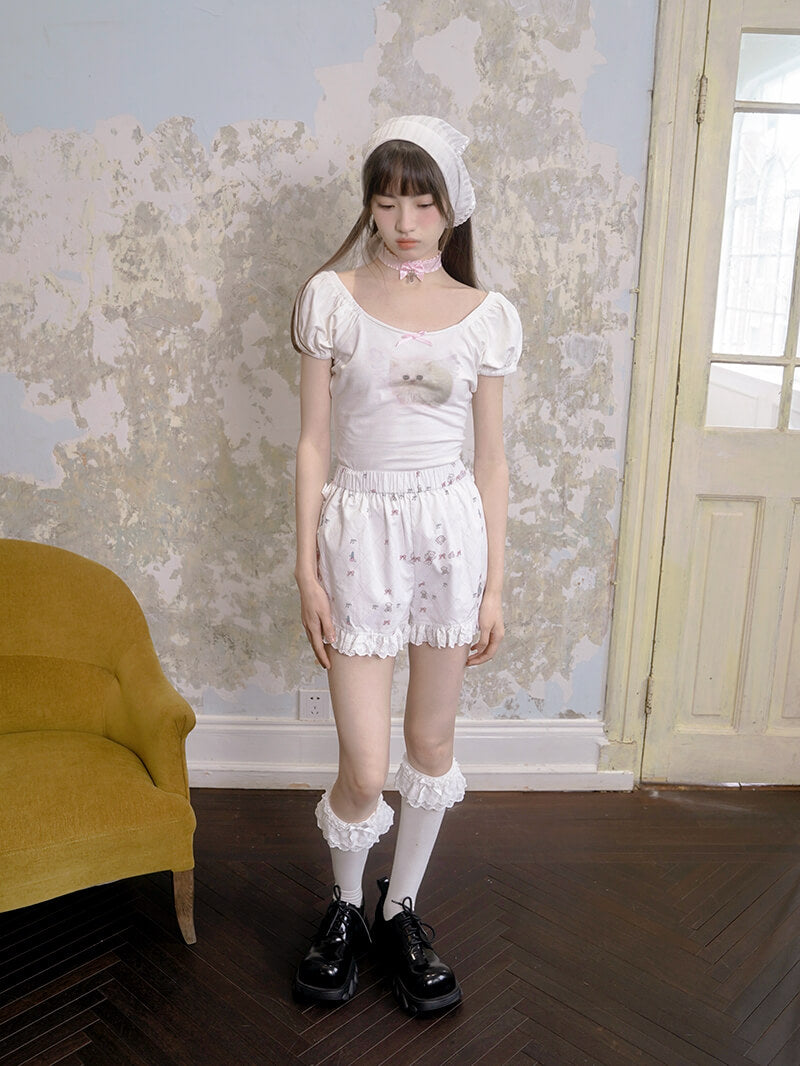 Baby Animal Heart Puff Tee（全2色）