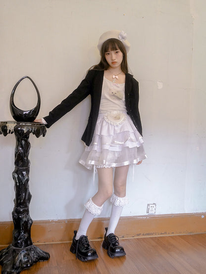 Baby Animal Heart Puff Tee（全2色）