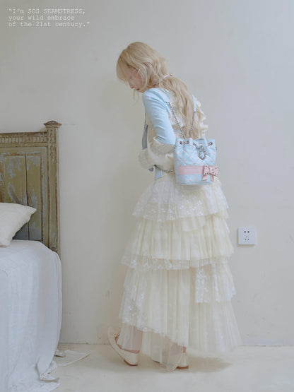 Celestial Lace Tiered Skirt