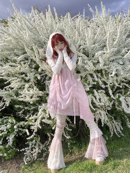 Dreamy Lace Ribbon Flare Pants（全2色）