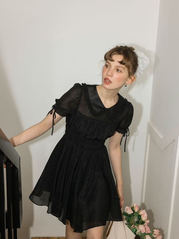 Monotone Puff Dress