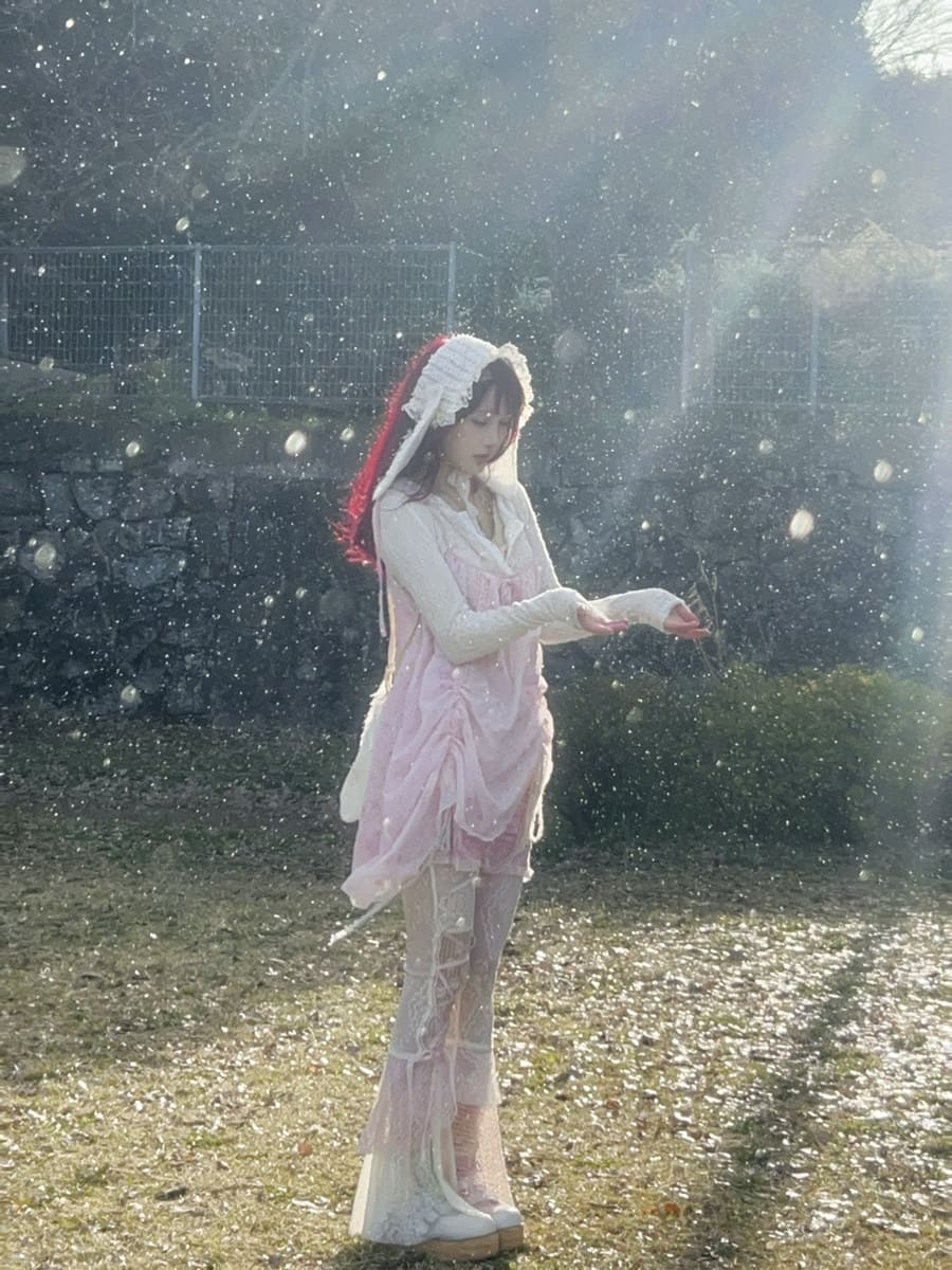 Dreamy Lace Ribbon Flare Pants（全2色）