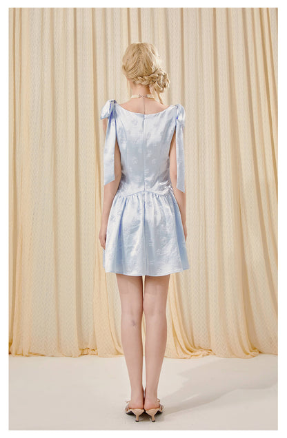 Milky Ribbon Jacquard Dress