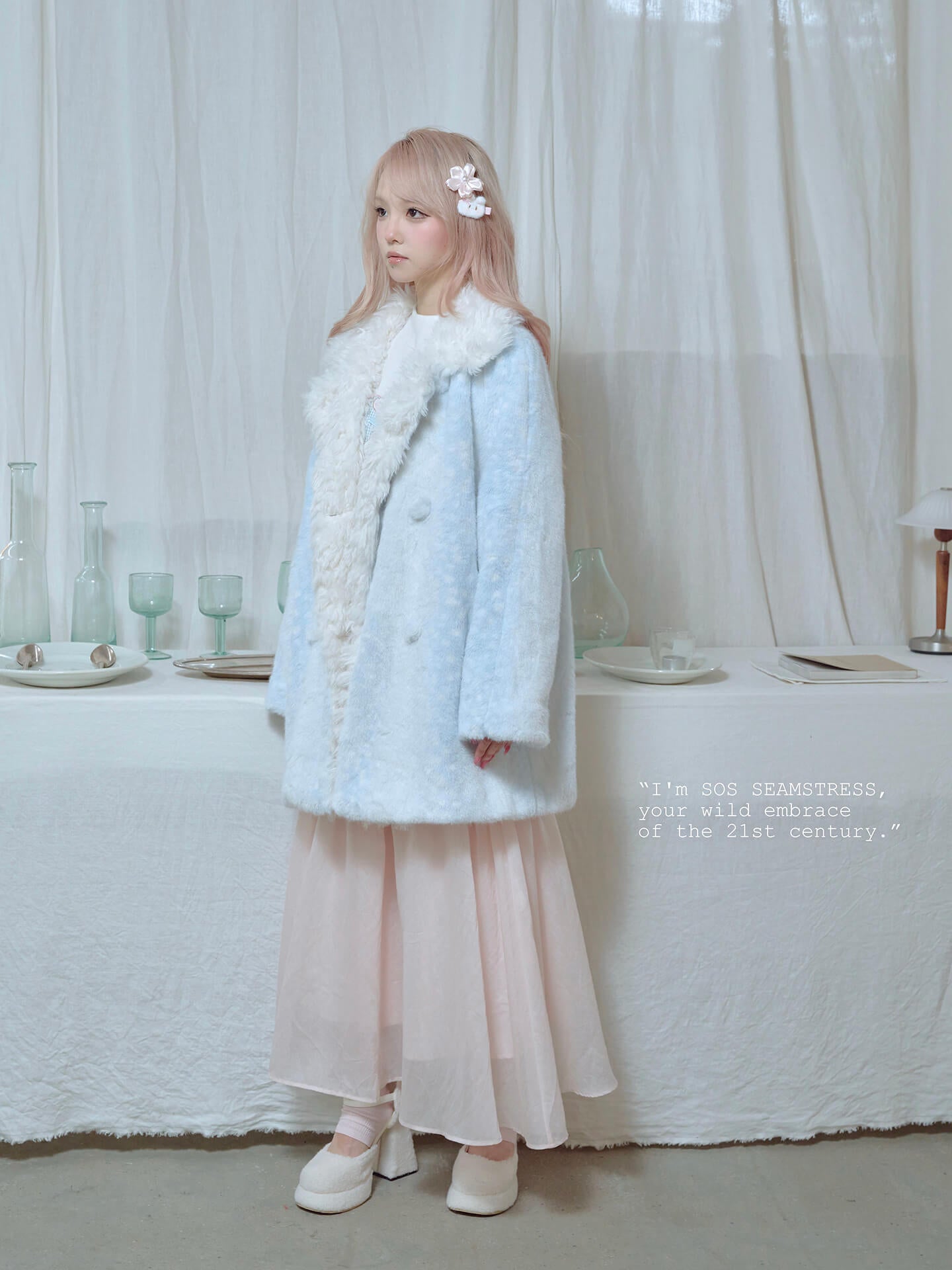 Frosty Mist Faux Fur Coat