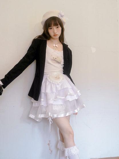Baby Animal Heart Puff Tee（全2色）