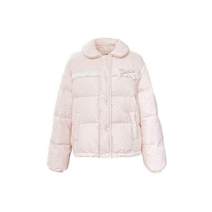 Sweet Petal Ribbon Down Jacket