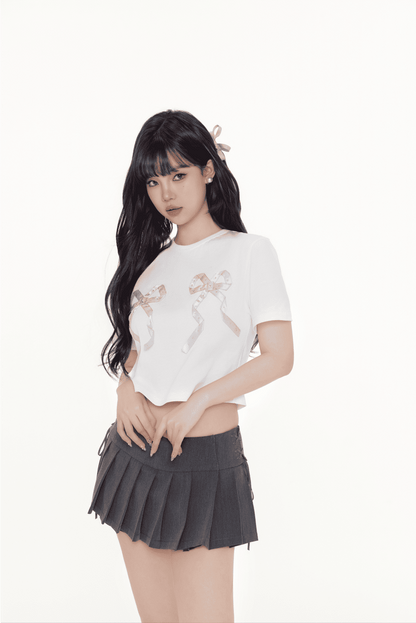 Sweet Double Ribbon T-shirt（全2色）