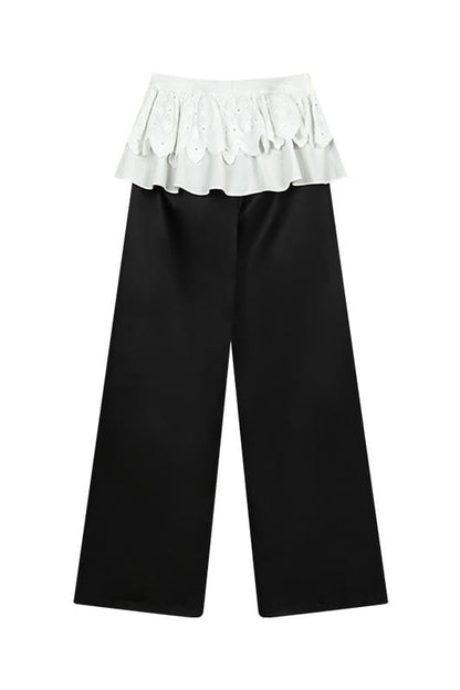 Tiered Frill Accent Pants