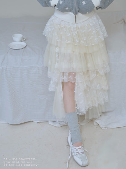 Celestial Lace Tiered Skirt