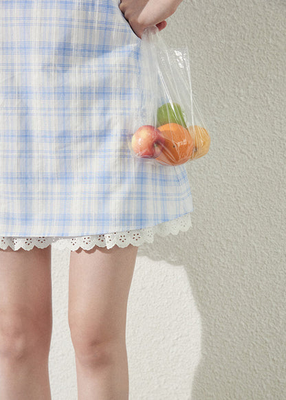 Baby Blue Gingham Ruffle Dress