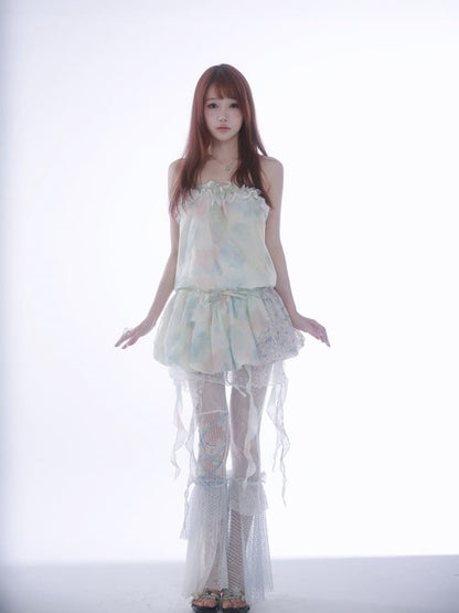 Dreamy Lace Ribbon Flare Pants（全2色）