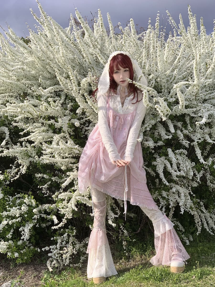 Dreamy Lace Ribbon Flare Pants（全2色）