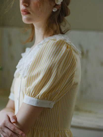 Country Classic Lace Collar Dress
