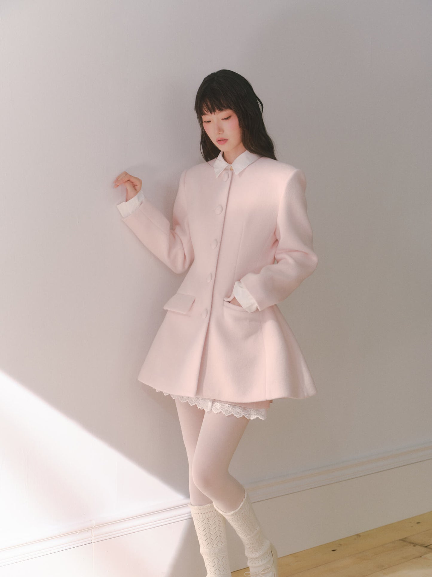 Pink Grace Silhouette Coat