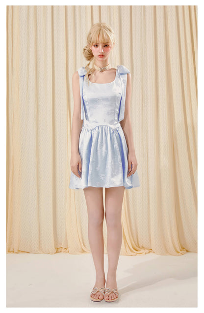 Milky Ribbon Jacquard Dress