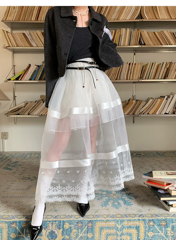 Romantic Lace Sheer Skirt