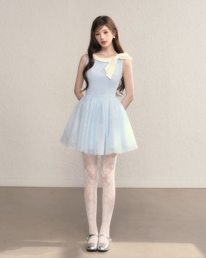 Pastel Charm Ribbon Dress（全2色）