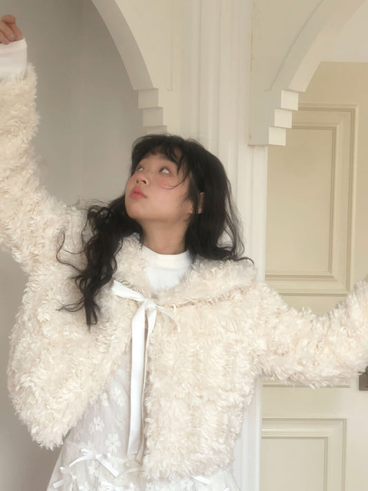 Sugar Fluff Ribbon Collar Jacket（全2色）