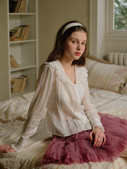 Deep Color Tiered Mini Skirt