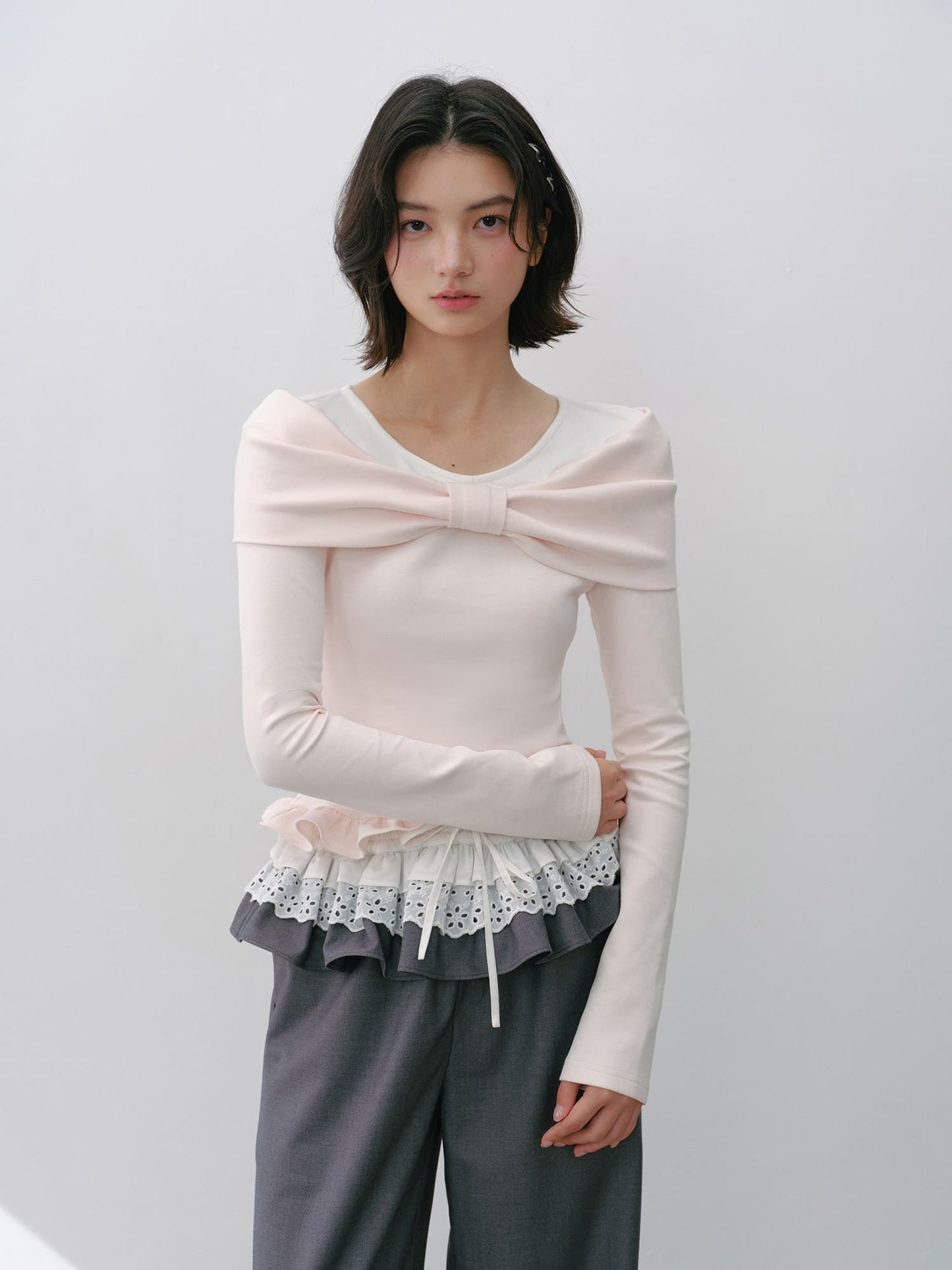 Romantic Ribbon Slim Fit Top