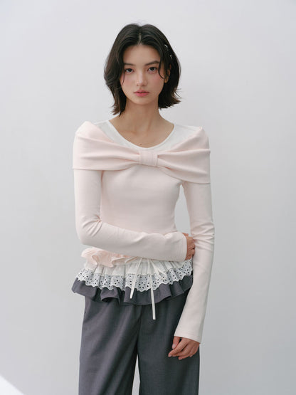 Romantic Ribbon Slim Fit Top