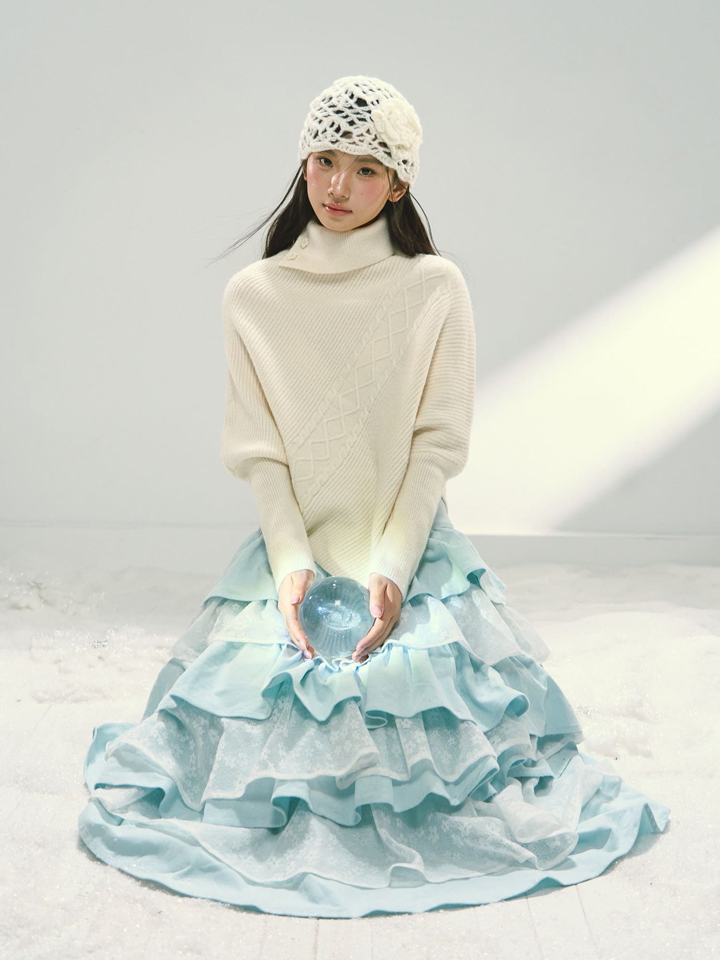 Celeste Lace Tiered Long Skirt