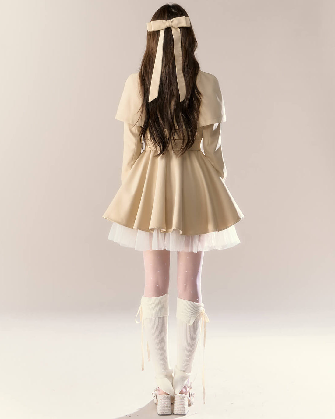 Romantic Cape Flare Dress Coat（全2色）