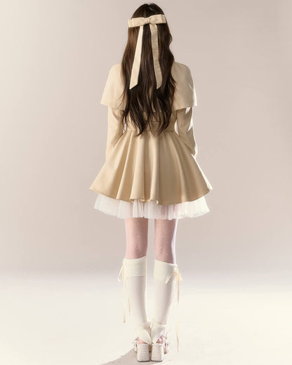 Romantic Cape Flare Dress Coat（全2色）