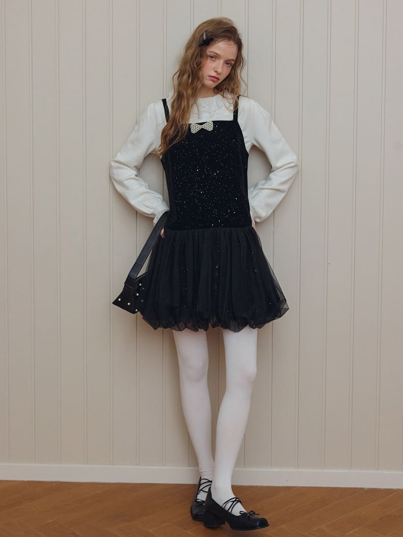 Twinkle Night Velvet Layered Dress