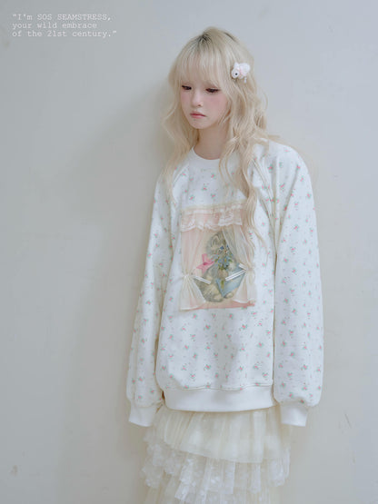 Dreamy Kitten Cameo Sweatshirt