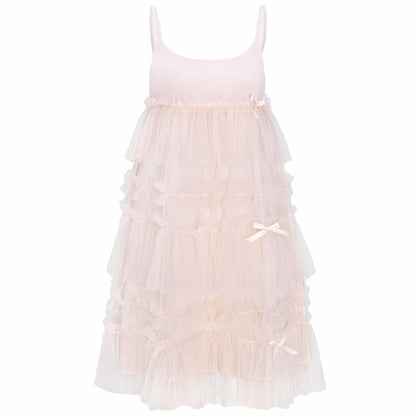 Princess Ribbon Tiered Tulle Dress
