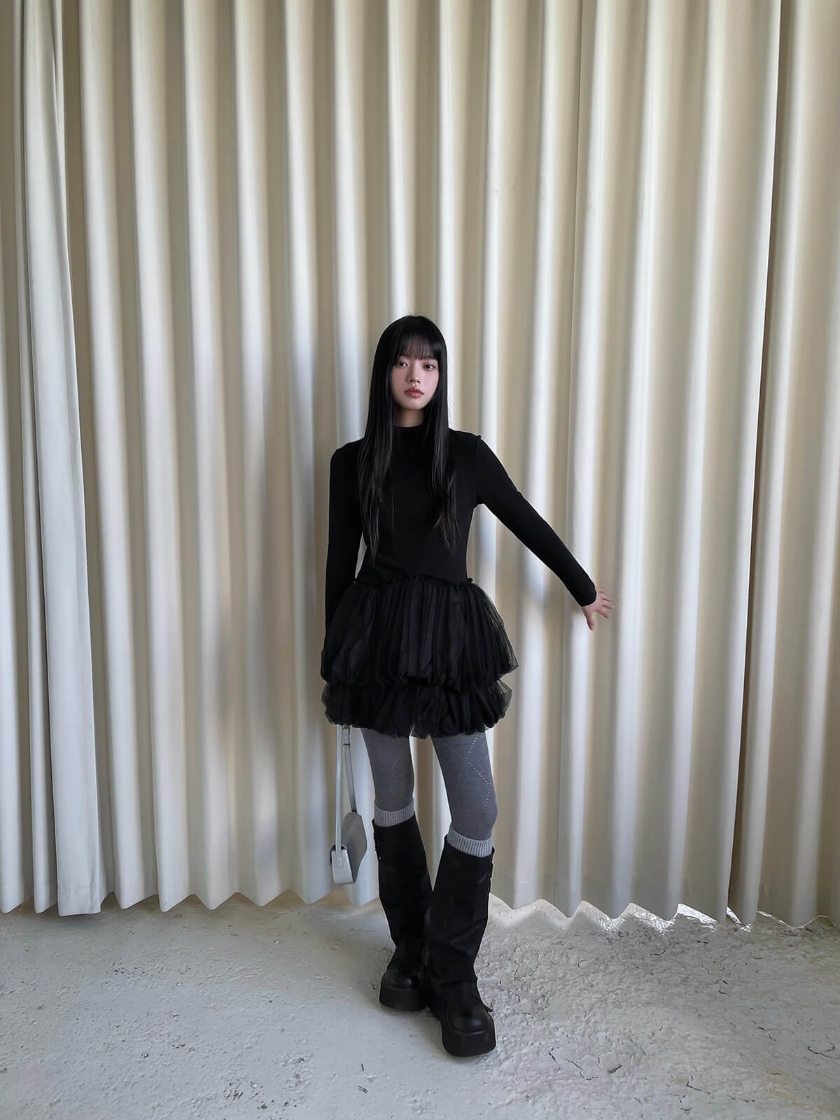 Black Swan Fluffy Tulle Short Dress