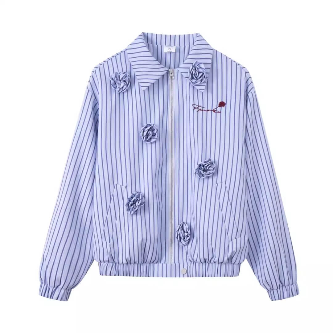 Rosette Petal  Stripe Blouson（全2色）