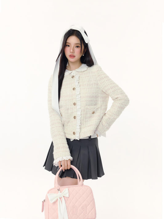 Fluffy Lace Tweed Jacket