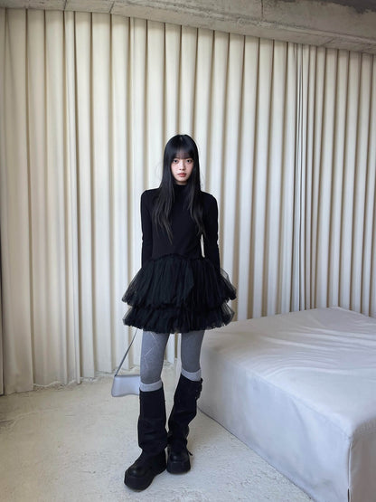 Black Swan Fluffy Tulle Short Dress