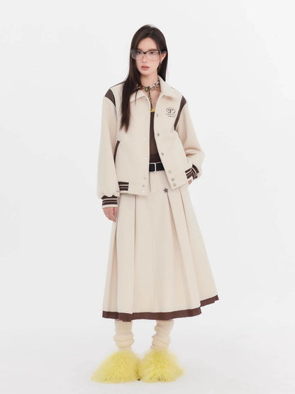 Twinkle Line Collar Sweet Skirt（全2色）