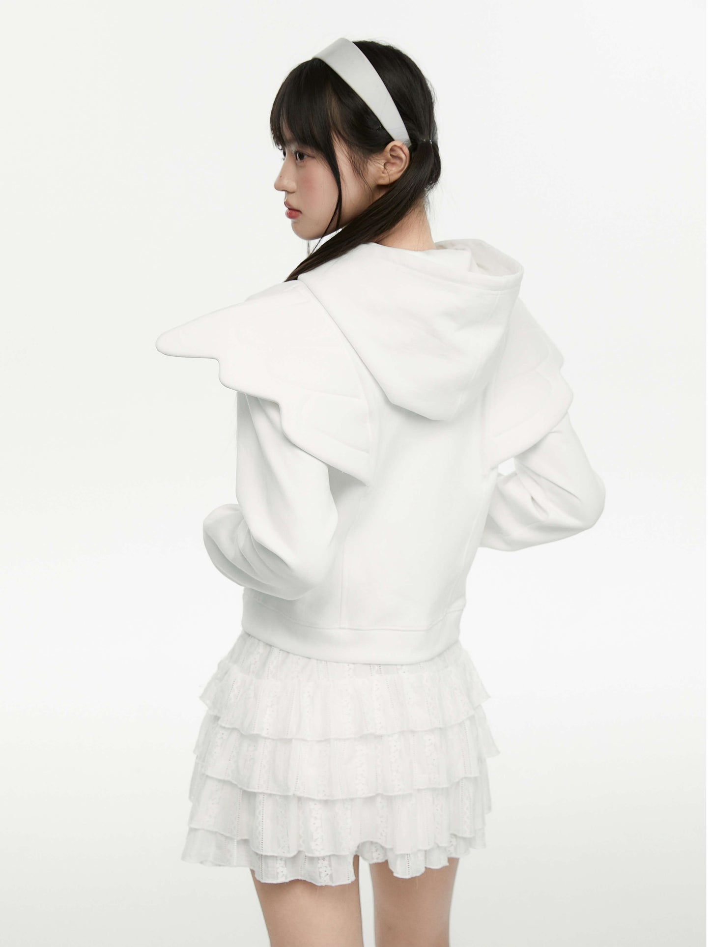 Angel Wing Zip Sweater Hoodie