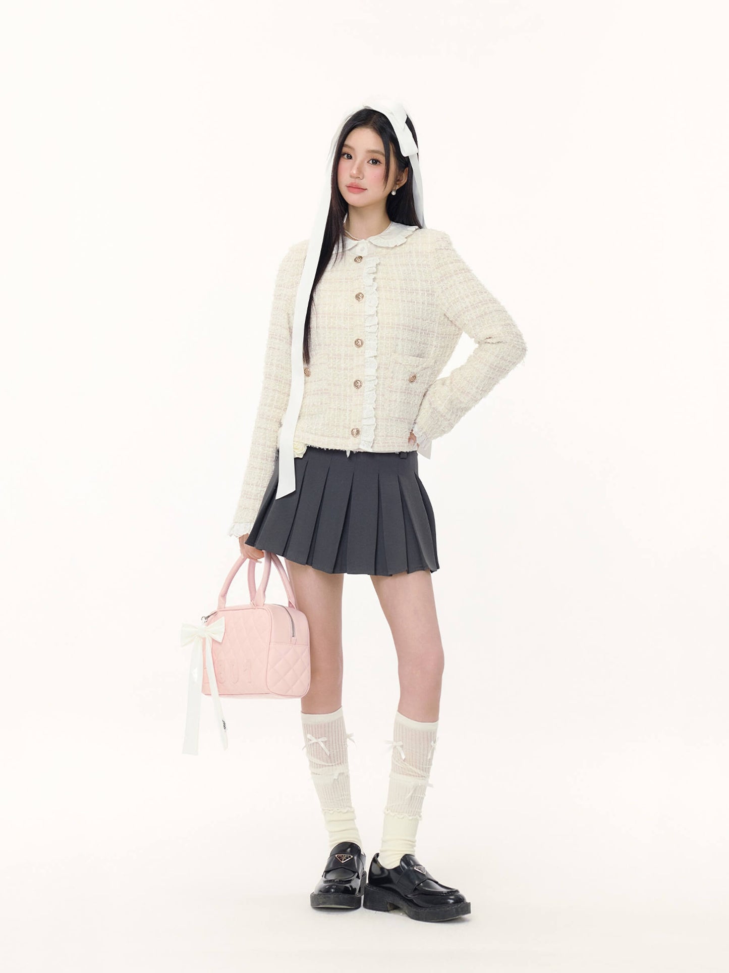 Fluffy Lace Tweed Jacket