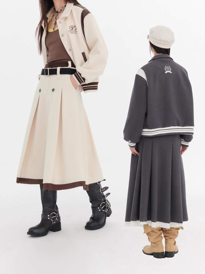 Twinkle Line Collar Sweet Skirt（全2色）