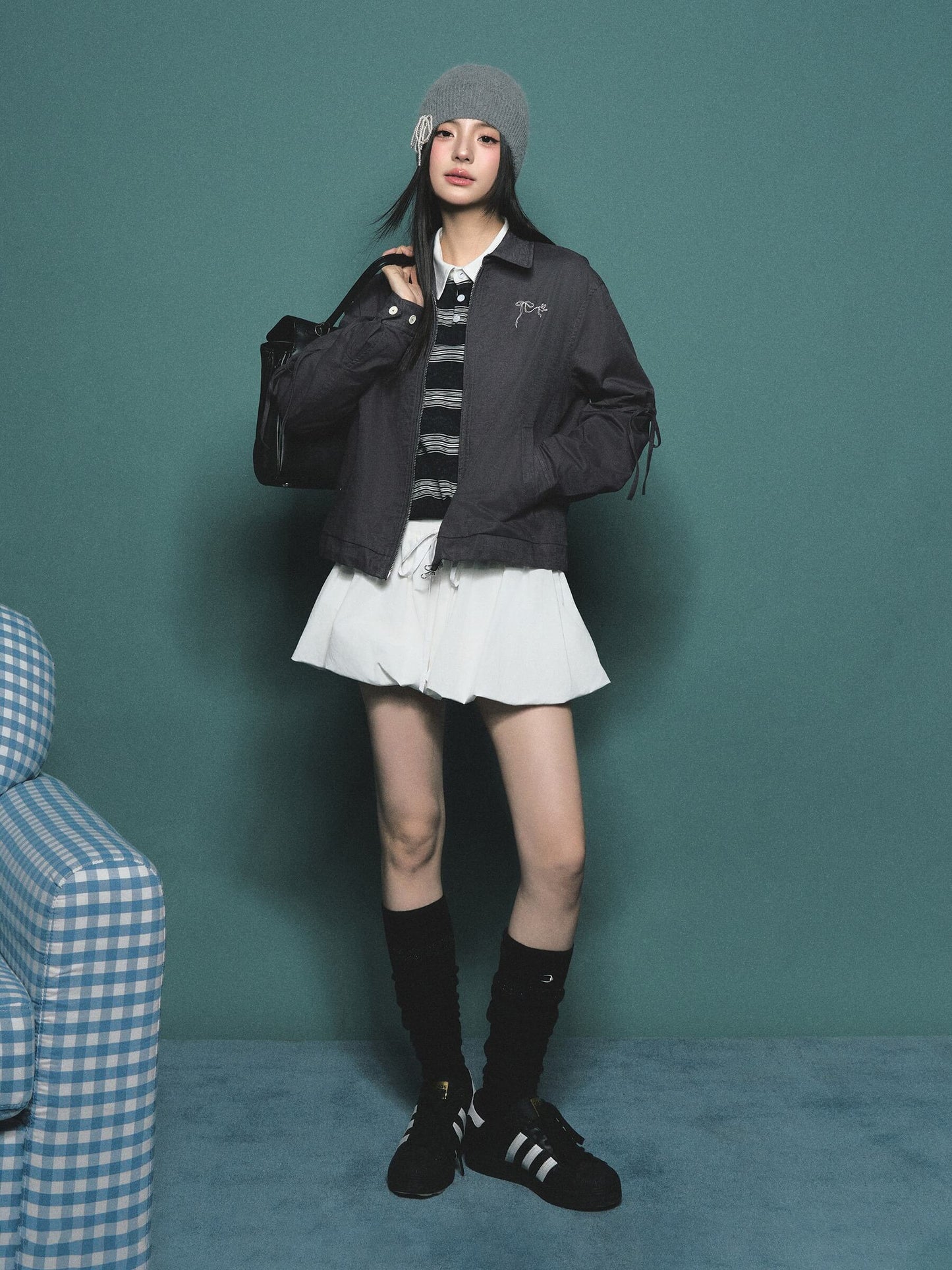 Fluffy Charm Ribbon Blouson（全2色）