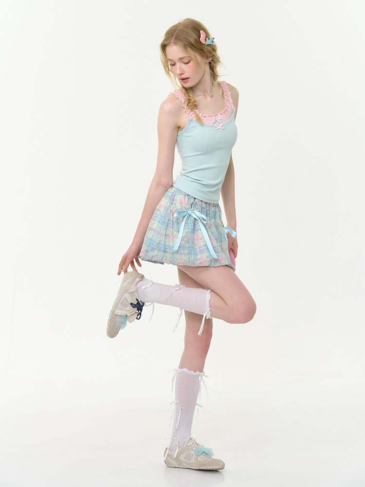 Candy Pop Checked Skirt