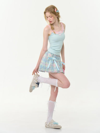 Candy Pop Checked Skirt