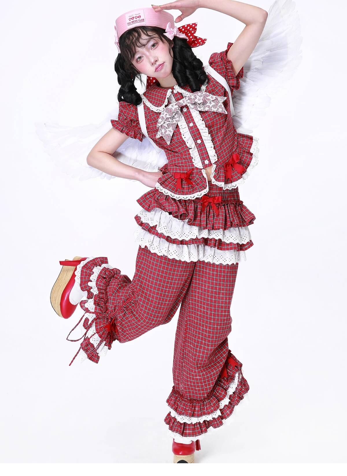 Candy Sweet Check Frill Pants